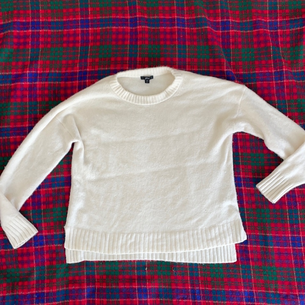 JCrew creamy white sweater